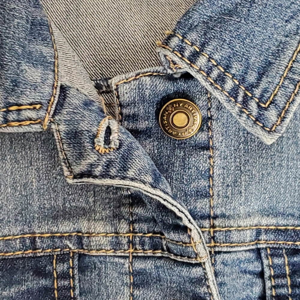 NWT ARTISAN NY Womens Stonewashed denim vest Size M - Picture 7 of 7